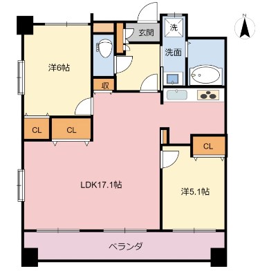 プレステージ元塩町の間取り