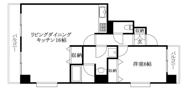 松山市古川南のマンションの間取り