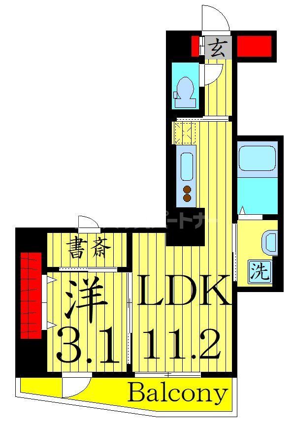 足立区梅田のマンションの間取り