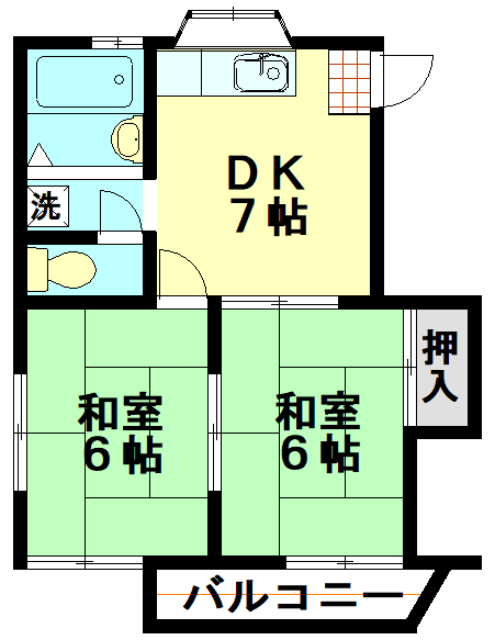 【鴻ノ杉ハイツの間取り】