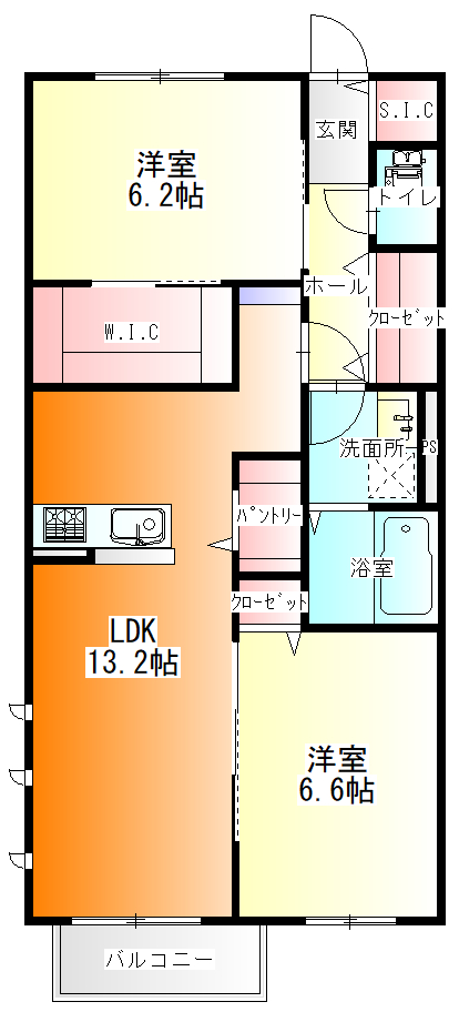 パストラーレ横濱の間取り