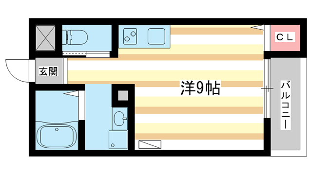 奈良市富雄北のアパートの間取り