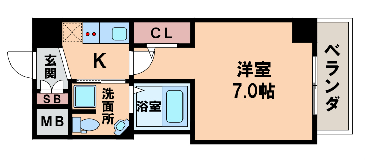 ラシーヌ天王寺町南の間取り