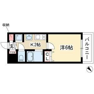 プレサンス鶴舞駅前ブリリアントの間取り