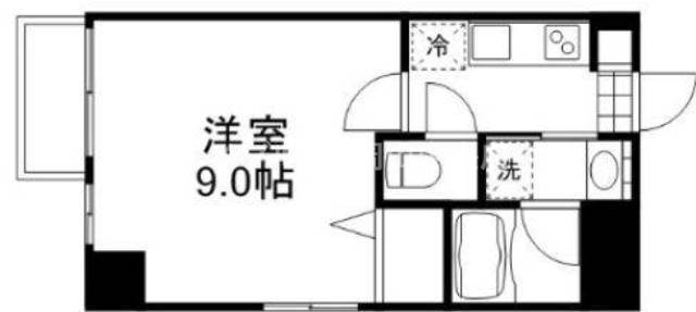 岡山市北区春日町のマンションの間取り