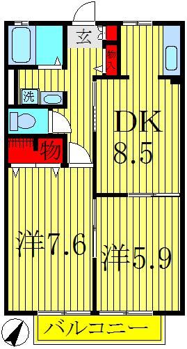 ヴェルドミールＡ棟の間取り