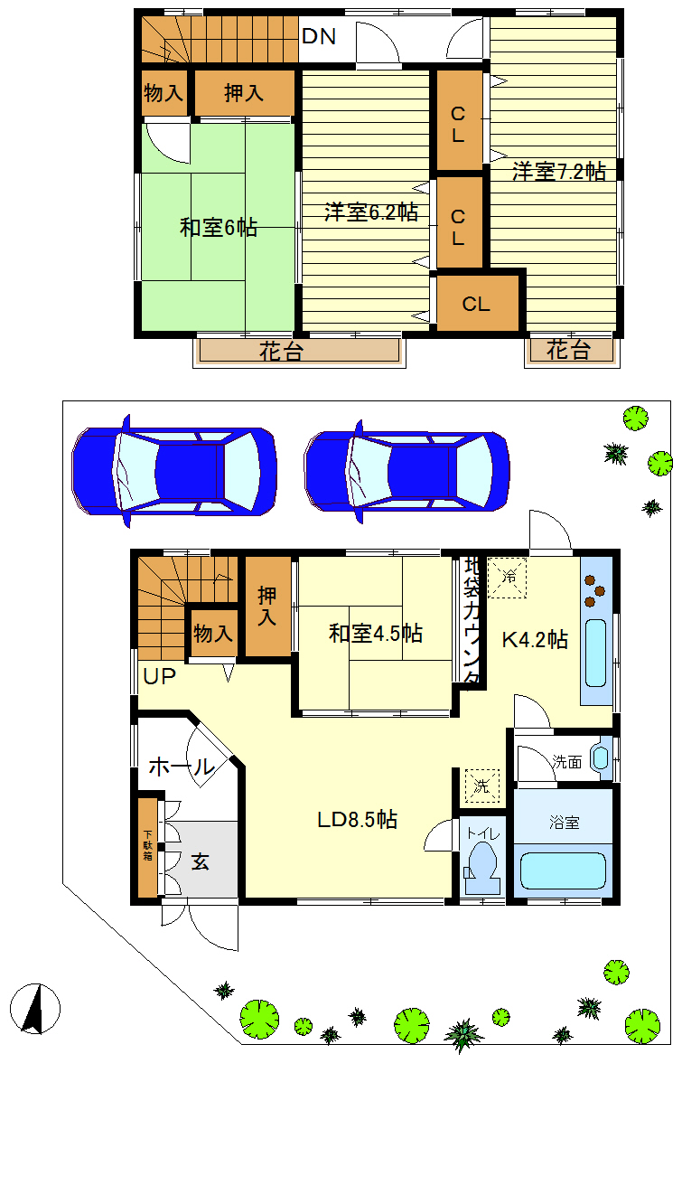 有馬9丁目戸建の間取り写真