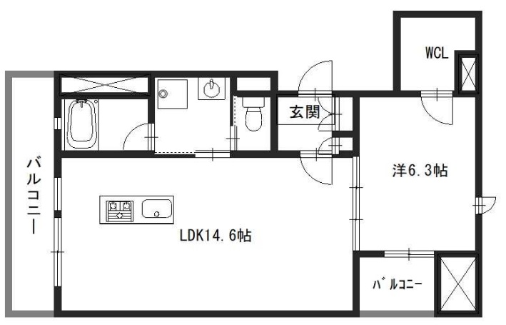 姫路市安田のマンションの間取り