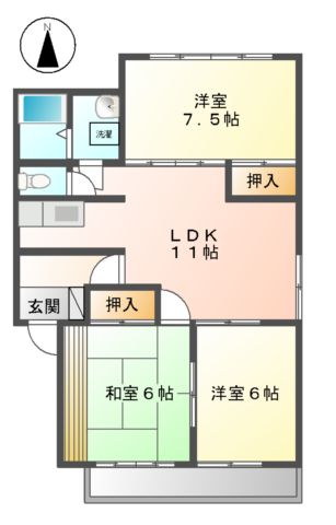 シルクニシカワの間取り