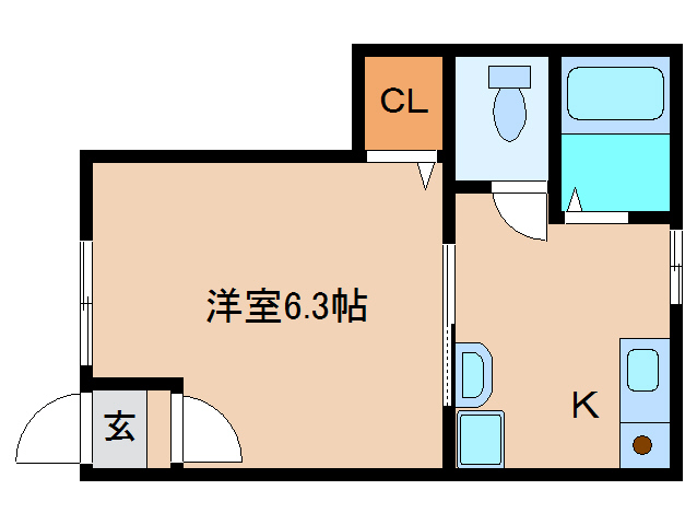 大和高田市片塩町のアパートの間取り