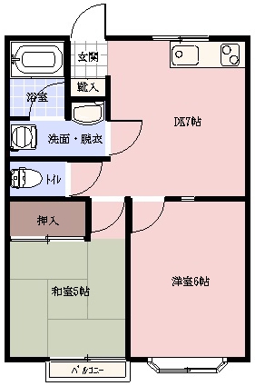 パレス中郷の間取り