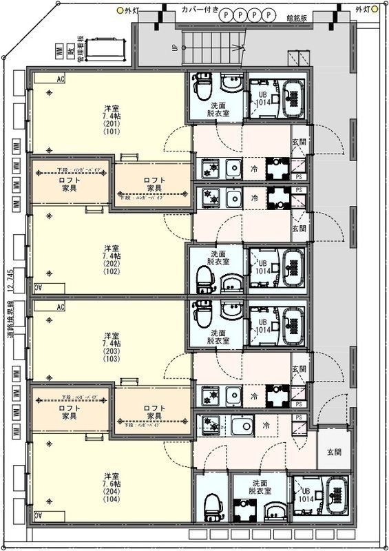 東大和市南街のアパートの間取り