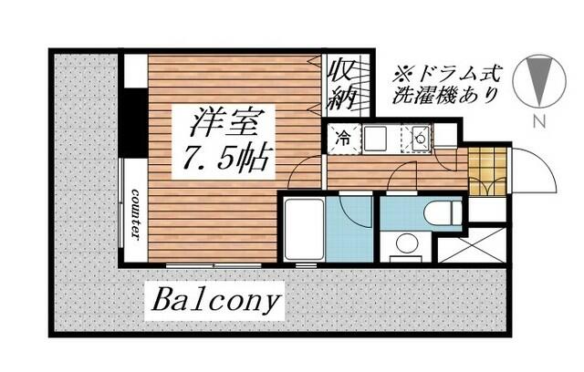 メゾン・ド・ヴィレ市ヶ谷の間取り