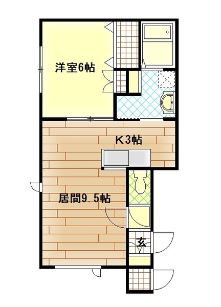 上川郡美瑛町北町のアパートの間取り