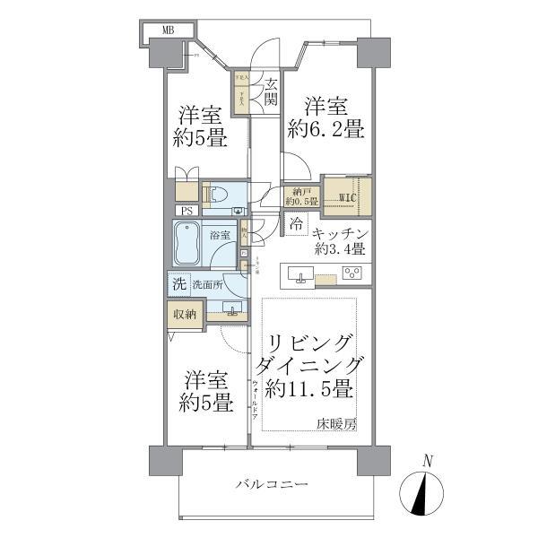 プラウド横浜幸ヶ谷の間取り