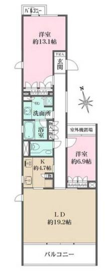 世田谷区等々力のマンションの間取り