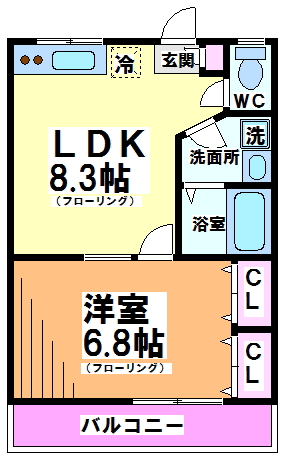 世田谷区梅丘のマンションの間取り