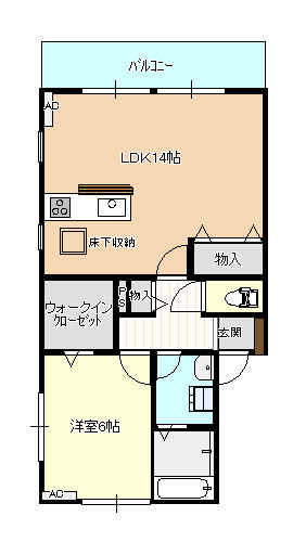 たんぽぽコーポ内免の間取り