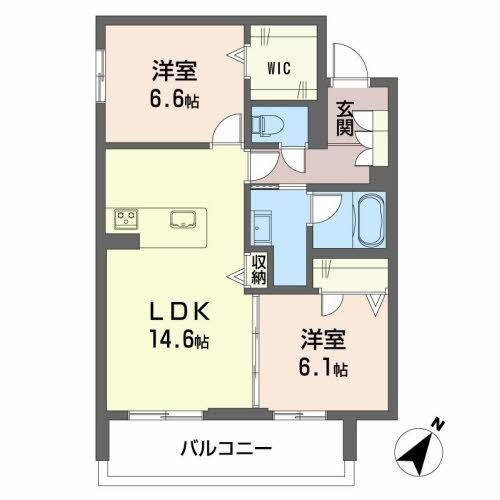 【豊橋市新栄町のマンションの間取り】