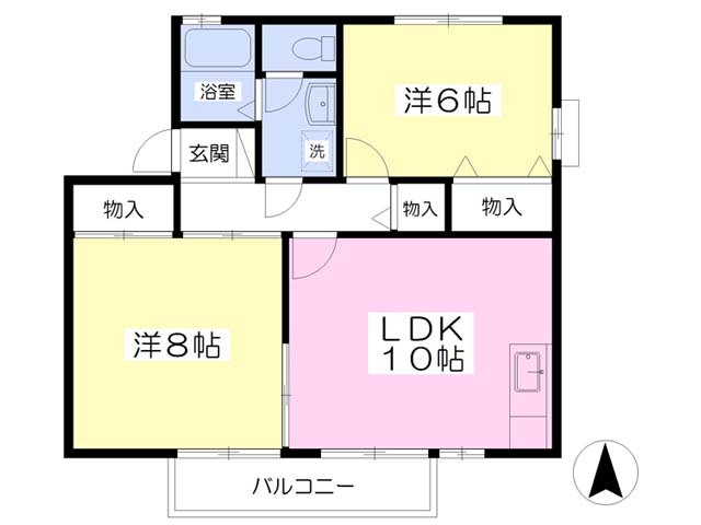 メゾンドキューブＣ棟の間取り