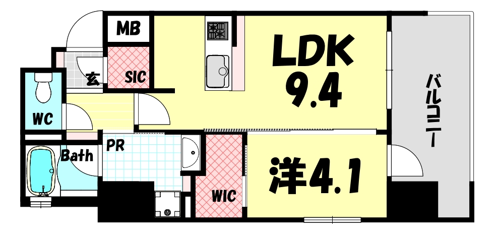 【エステムコート新神戸II駅前山手の間取り】