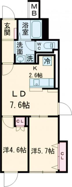 ＧＲＡＮＰＡＳＥＯ成城学園前の間取り