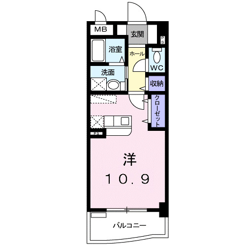 【北足立郡伊奈町学園のアパートの間取り】