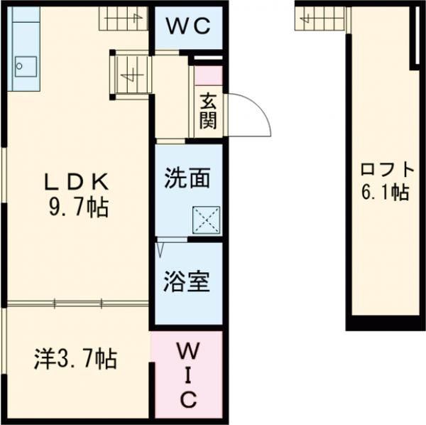 75apartment.神道寺の間取り