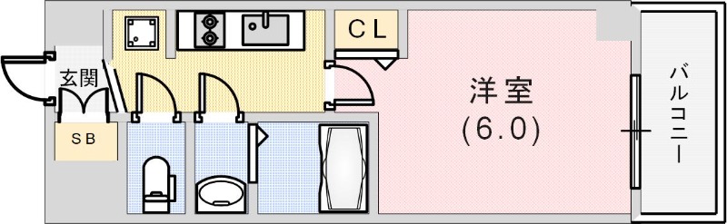 プレサンス神戸水木通ルミエスの間取り