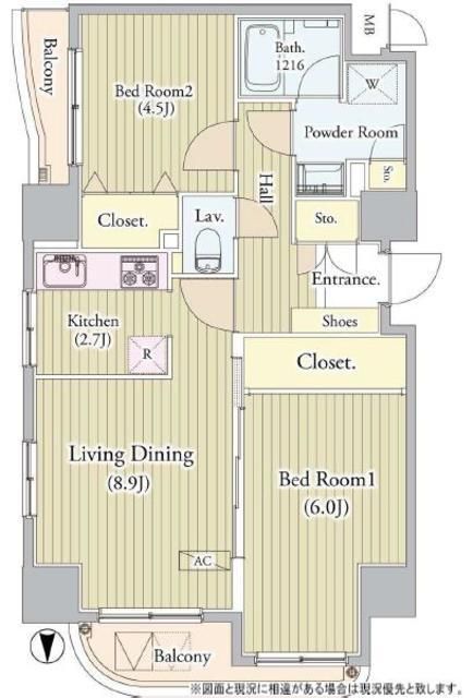 新宿区高田馬場のマンションの間取り