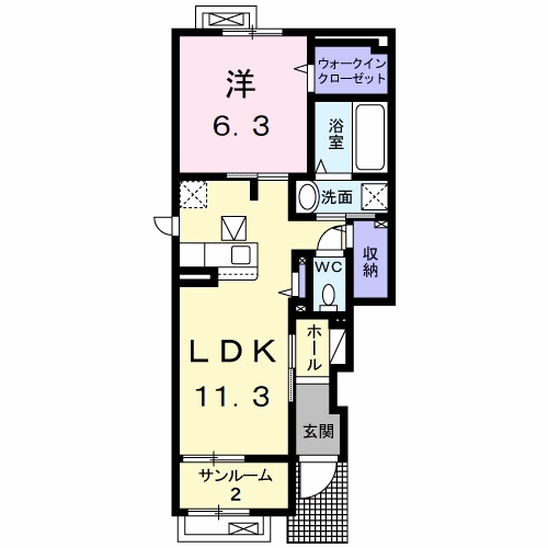 フロンティア長田　Iの間取り