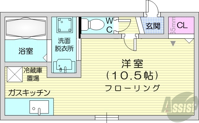 ルーミナスあいの里の間取り