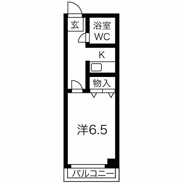 羽曳野市碓井のアパートの間取り