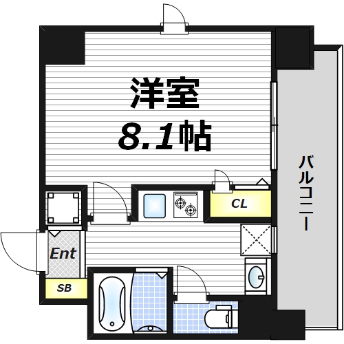 大阪市福島区玉川のマンションの間取り