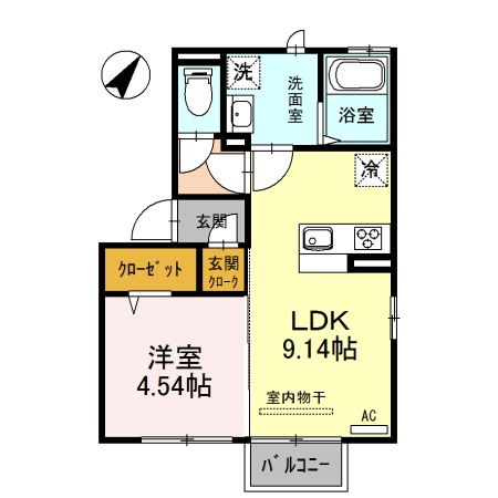 糸魚川市大字大和川のアパートの間取り