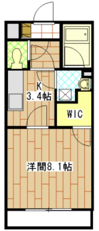 浜松市中央区天龍川町のマンションの間取り