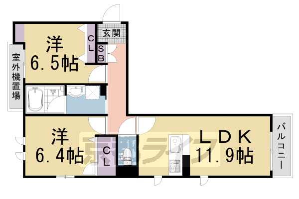 セントリヴィエ京都太秦の間取り