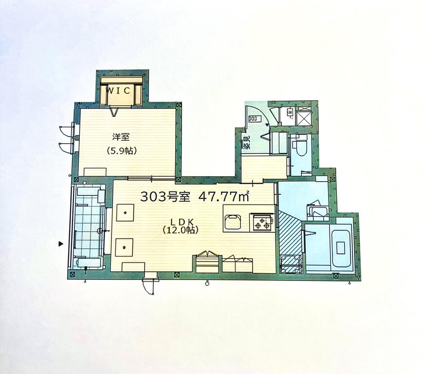 目黒区駒場のマンションの間取り