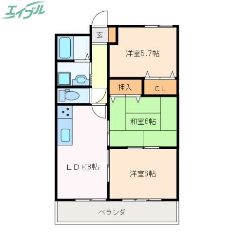 グランディール雅IIの間取り