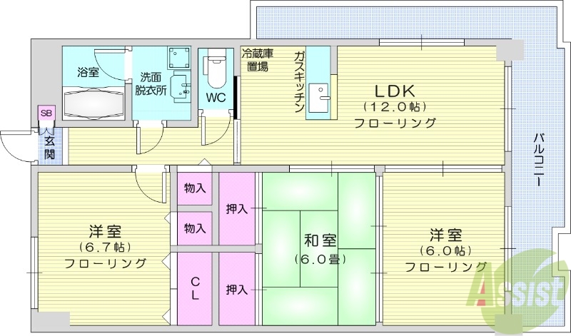 ファーストフィンガーの間取り