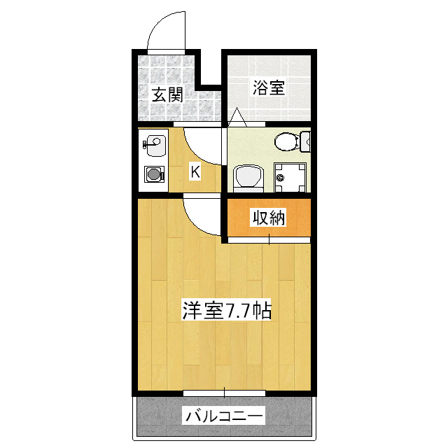 御陵シャトー朝日の間取り