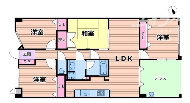 レジディア千里万博公園の間取り