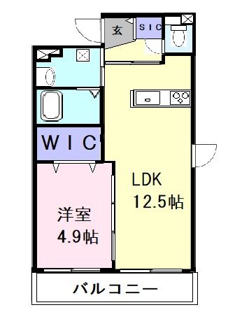 津市栗真町屋町のマンションの間取り