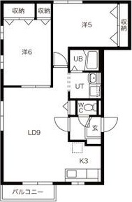 札幌市西区発寒八条のアパートの間取り