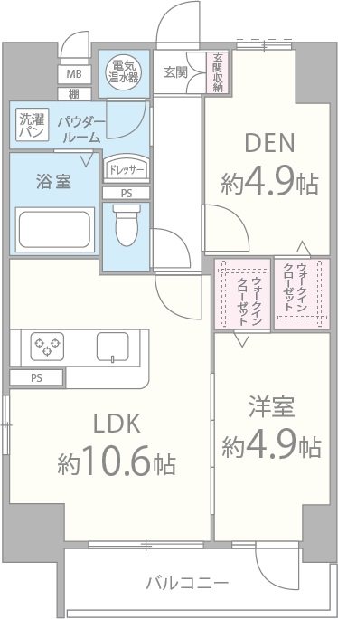 メゾンクラウン鷺洲の間取り