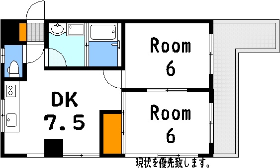 広島市西区横川新町のマンションの間取り