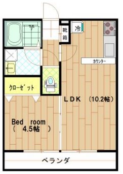 横浜市青葉区美しが丘のアパートの間取り