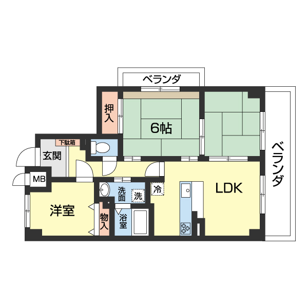 ライオンズマンション船戸の間取り