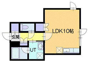 小樽市緑のアパートの間取り