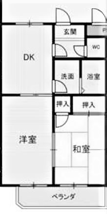 神戸市西区南別府のアパートの間取り